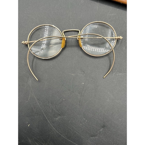 Antique Shuron  Wire Rimmed Eyeglasses 12 K GF Wire Frame & Hard Case main image 7